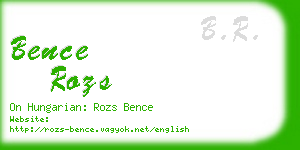 bence rozs business card